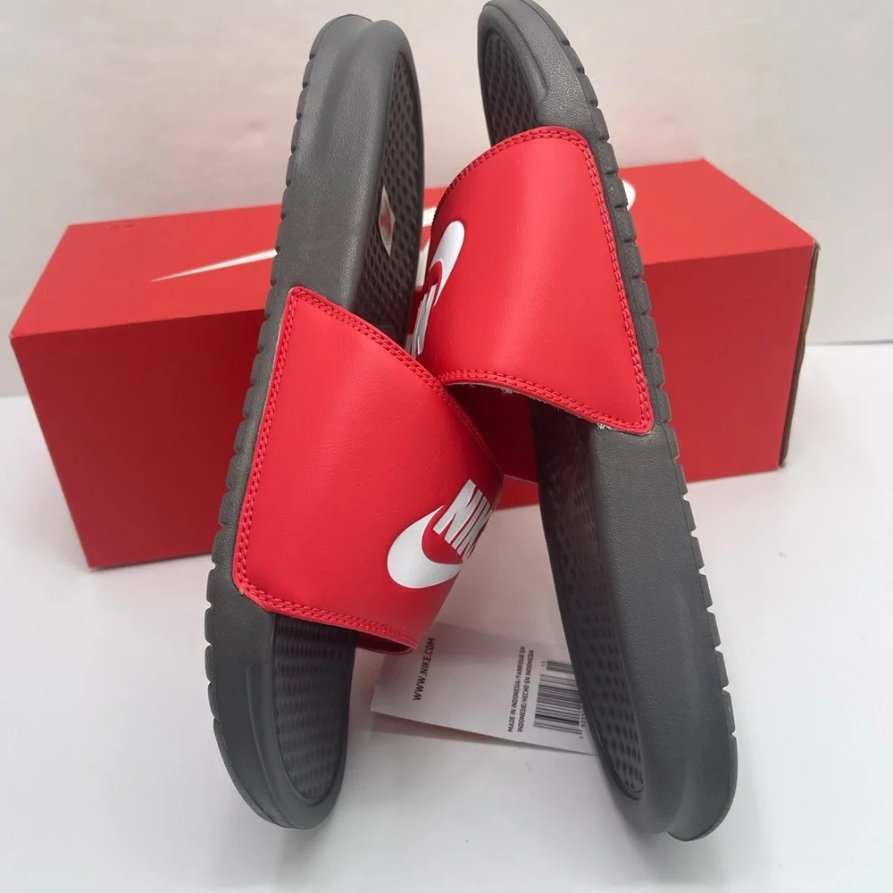 Nike Red and Gray Slide Sandals Men’s Slides BENASSI JDI
BENASSI JDI - Picture 10 of 16